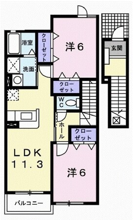 ヴィエルジュの物件間取画像